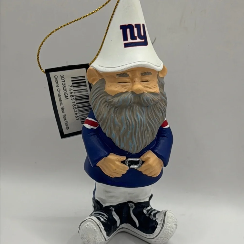 NFL NY GIANTS Team Gnome Ornament - Blue and White